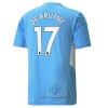 Maglia ufficiale Manchester City Kevin De Bruyne 17 Casa 2021-22 per Uomo